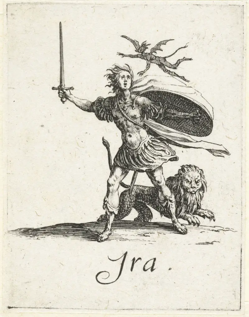 Ira (Fury) von Jacques Callot