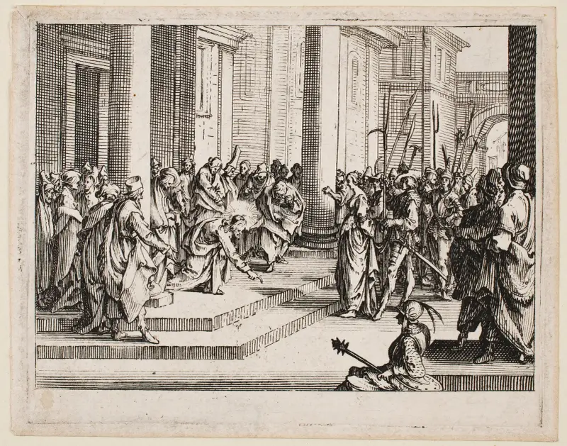 Jesus och äktenskapsbryterskan av Jacques Callot