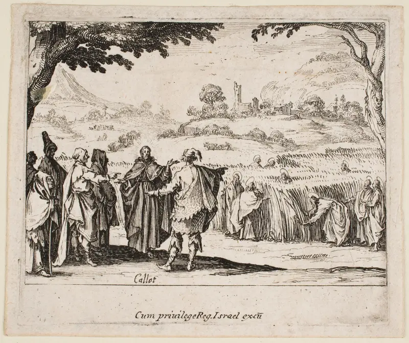 Jesus med fariséerna av Jacques Callot