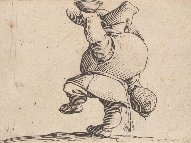 Der Trinker von hinten von Jacques Callot