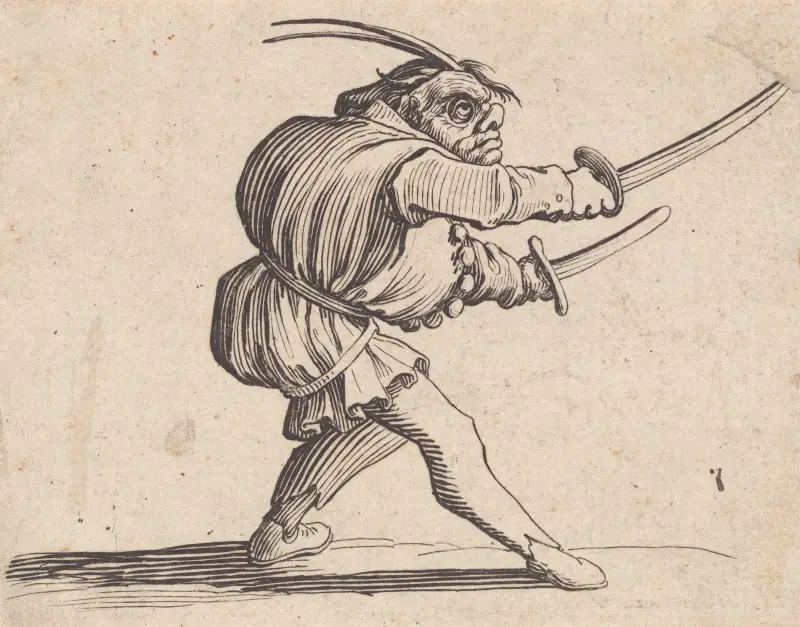 Le duelliste aux deux sabres av Jacques Callot