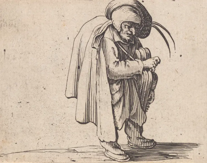 Der Drehleierspieler von Jacques Callot