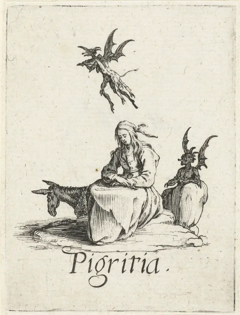 Pigritia (Lättja) av Jacques Callot