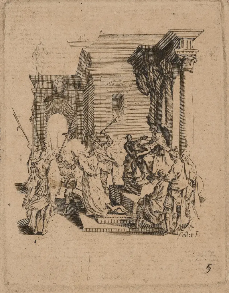 Pilatus tvår sina händer av Jacques Callot