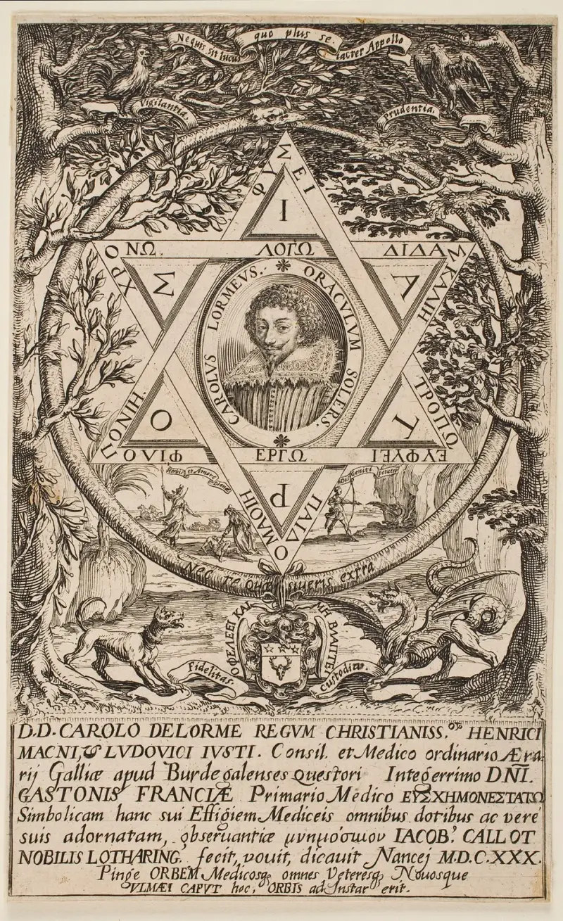 Porträtt av Charles Delorme av Jacques Callot