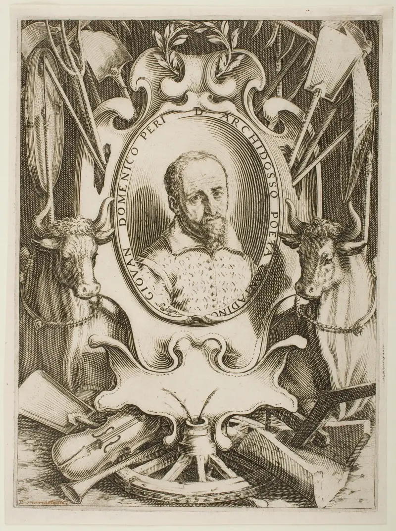 Porträtt av Domenico Peri av Jacques Callot