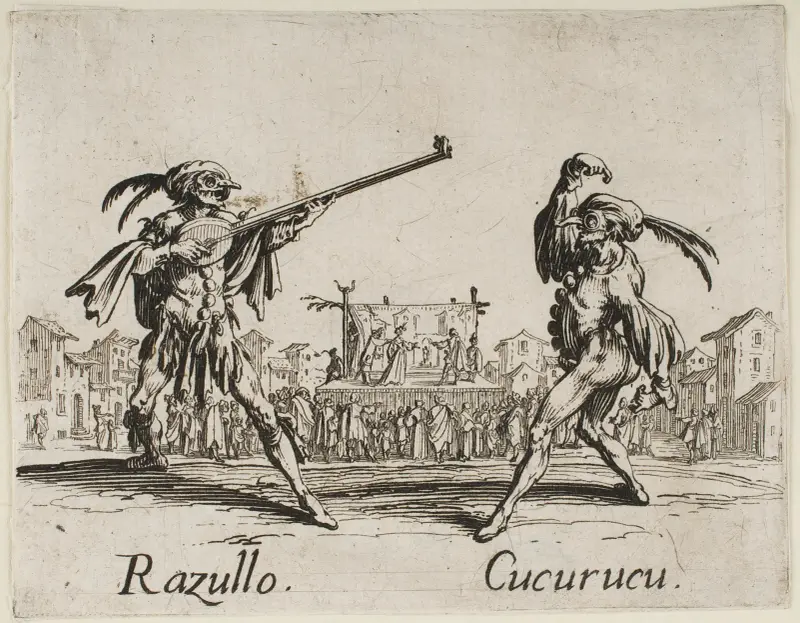 Razullo and Cucurucu av Jacques Callot