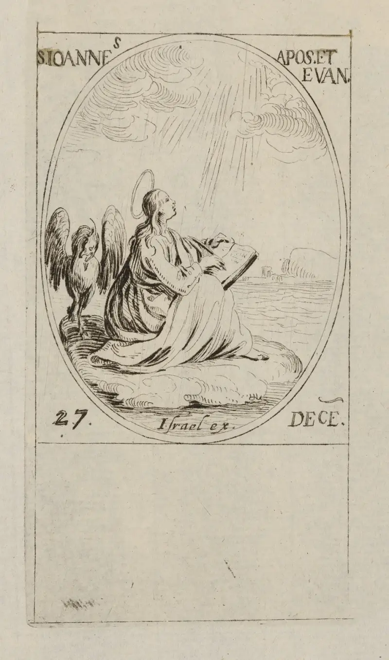 Aposteln och evangelisten Johannes. 27 december av Jacques Callot