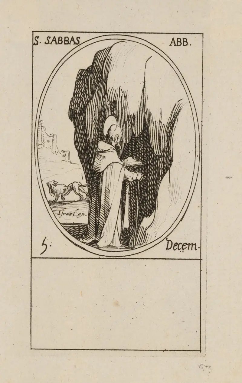 Den helige Sabas. 5 december av Jacques Callot