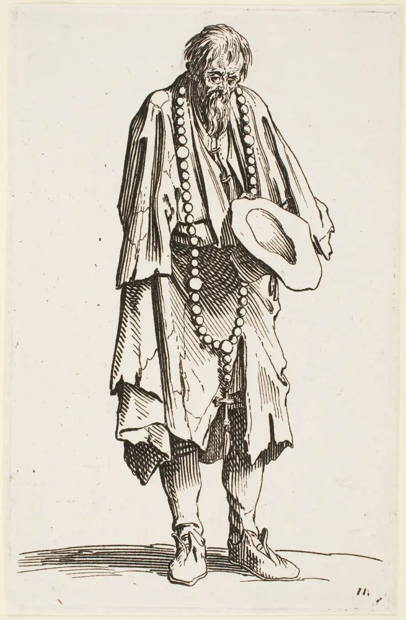 Tiggaren med radbandet av Jacques Callot