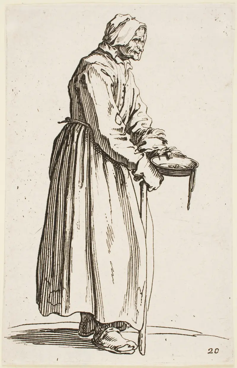 Tiggerskan med sin skål av Jacques Callot