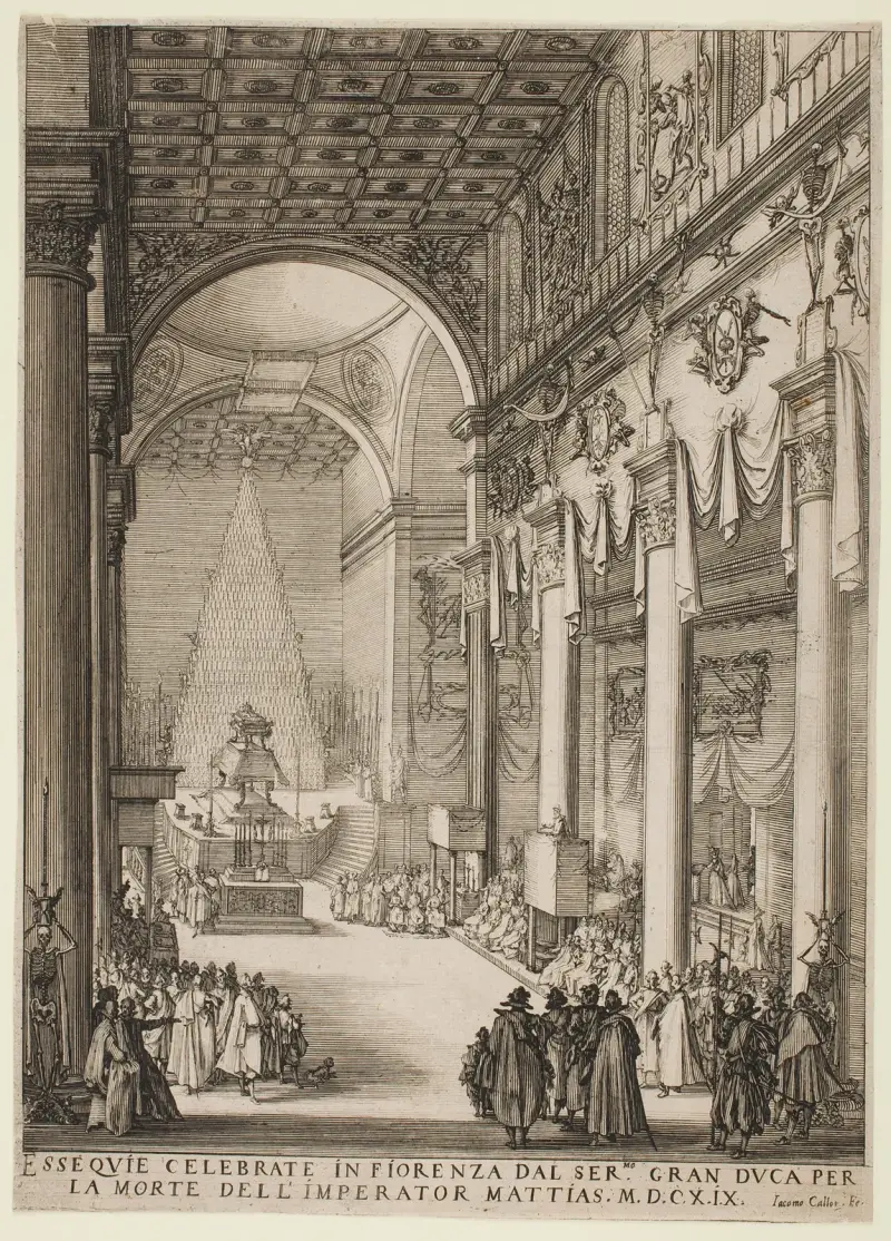 The Catafalque of the Emperor Matthias av Jacques Callot