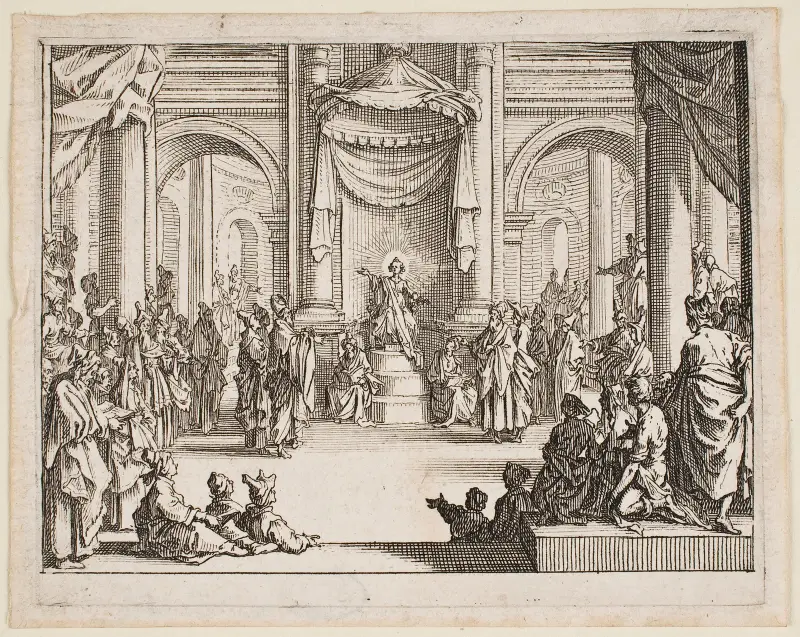 Jesusbarnet bland lärarna av Jacques Callot
