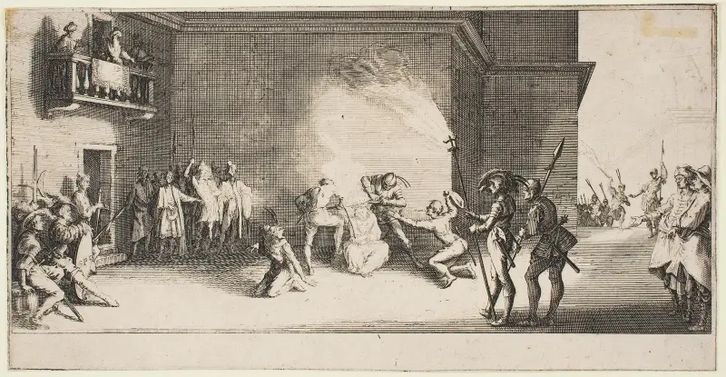 Kröningen med törnen av Jacques Callot
