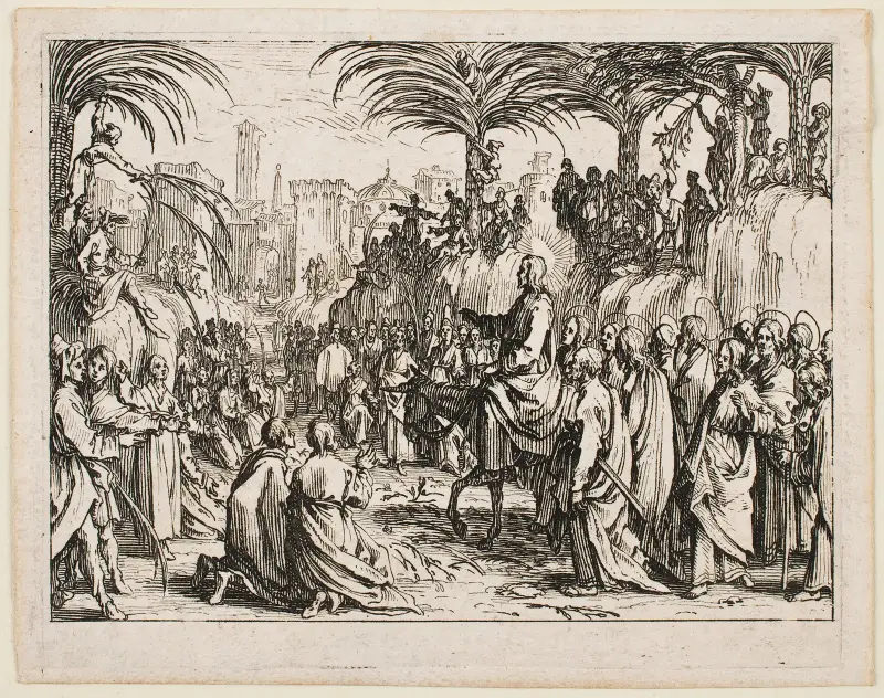 Intåget i Jerusalem av Jacques Callot