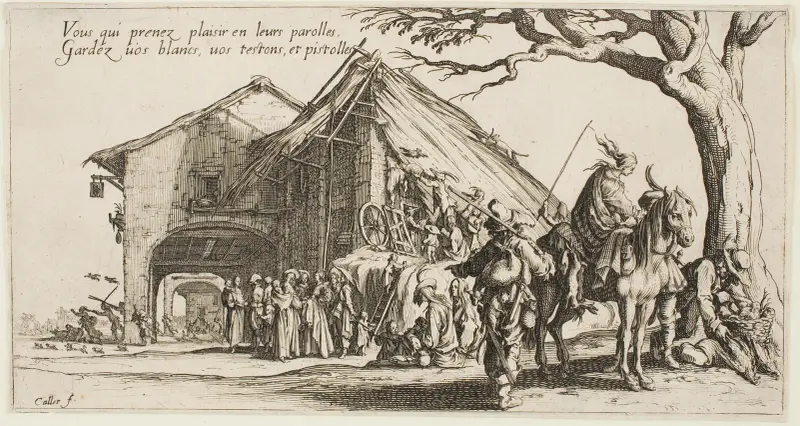 The Gypsies’ Resting Place; The Fortune Tellers av Jacques Callot