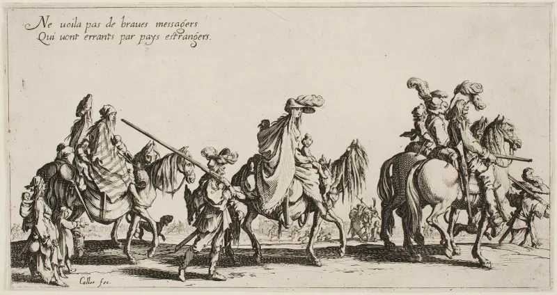 The Gypsies’ Traveling; Vanguard av Jacques Callot