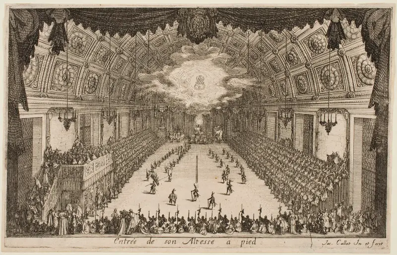 Marschen till fots av Jacques Callot