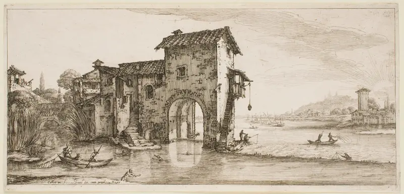 Kvarnen vid floden av Jacques Callot