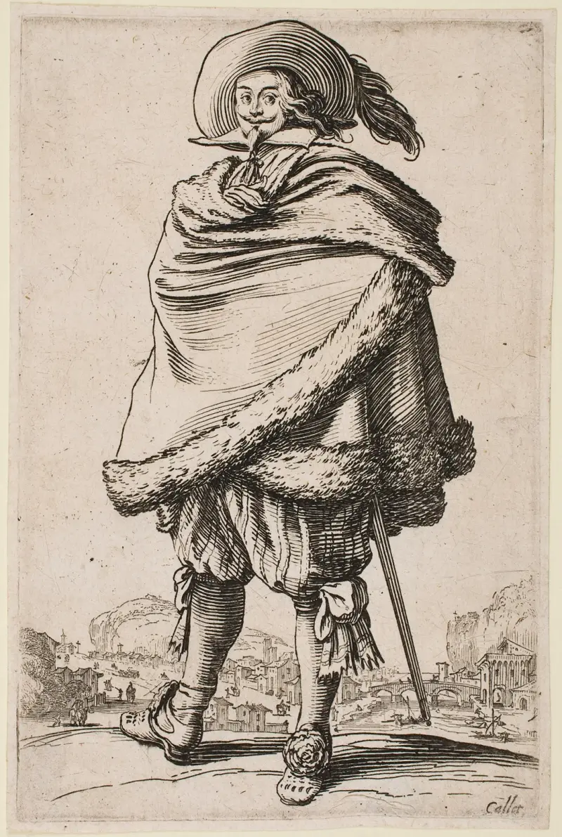Szlachta Lotaryngii – pan w płaszczu obszytym futrem, Jacques Callot
