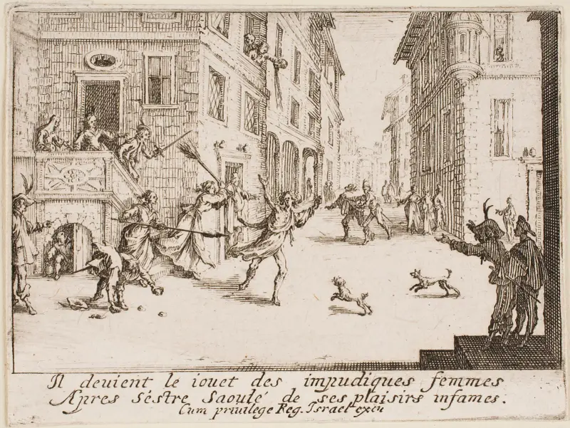 Den förlorade sonen i ruin av Jacques Callot