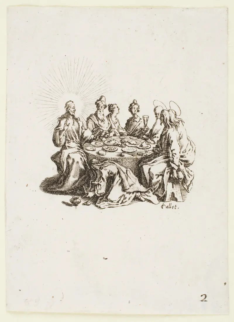 Måltiden i fariseerns hus av Jacques Callot