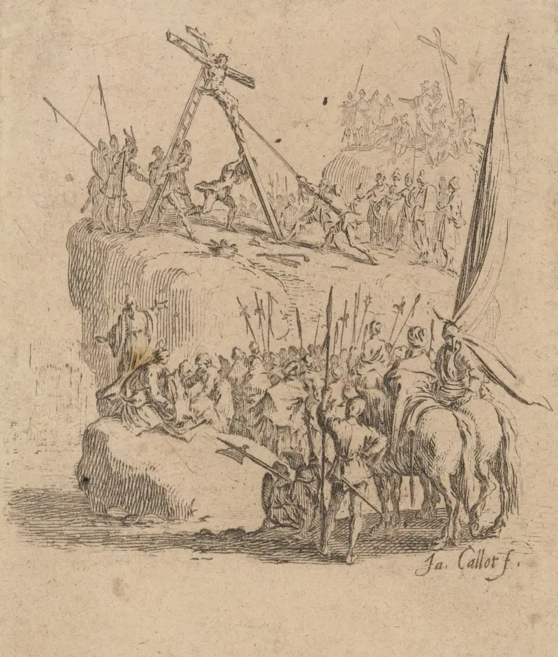 Uppresandet av korset av Jacques Callot