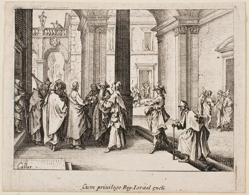 Der Zinsgroschen von Jacques Callot