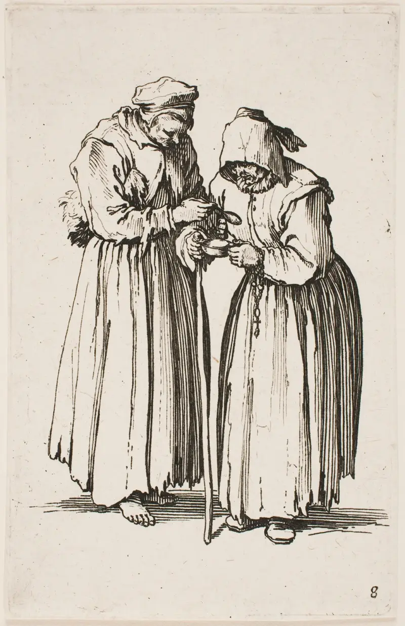 De två tiggarna av Jacques Callot
