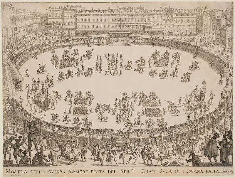 Der Krieg der Liebe – Der Paradenzug Afrikas und Asiens von Jacques Callot
