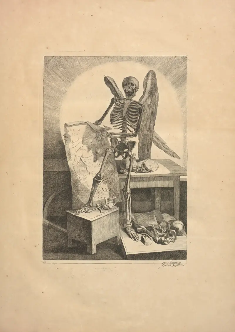 Neues Sammelwerk über Osteologie und Myologie, nach der Natur gezeichnet, Taf. 01 von Jacques Gamelin