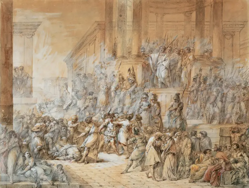 Sylla Having Freed The Centurion av Jacques Gamelin