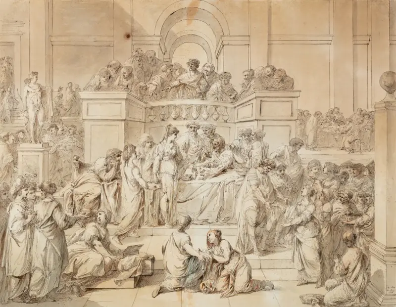 Romerska kvinnors generositet av Jacques Gamelin