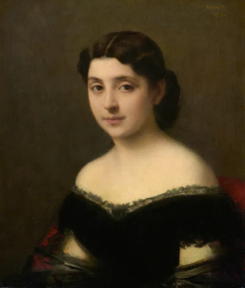 Portrait Of A Woman, 1864 av Jean-Jacques Henner