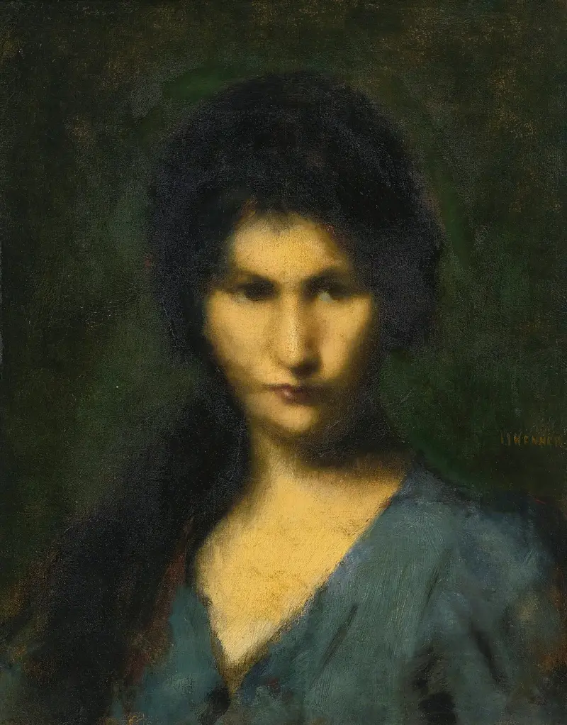 Portrait Of A Young Woman av Jean-Jacques Henner