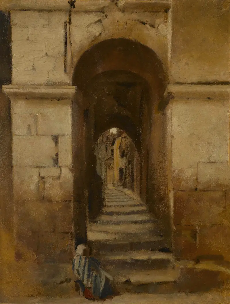 Ulička v Římě, Jean-Jacques Henner