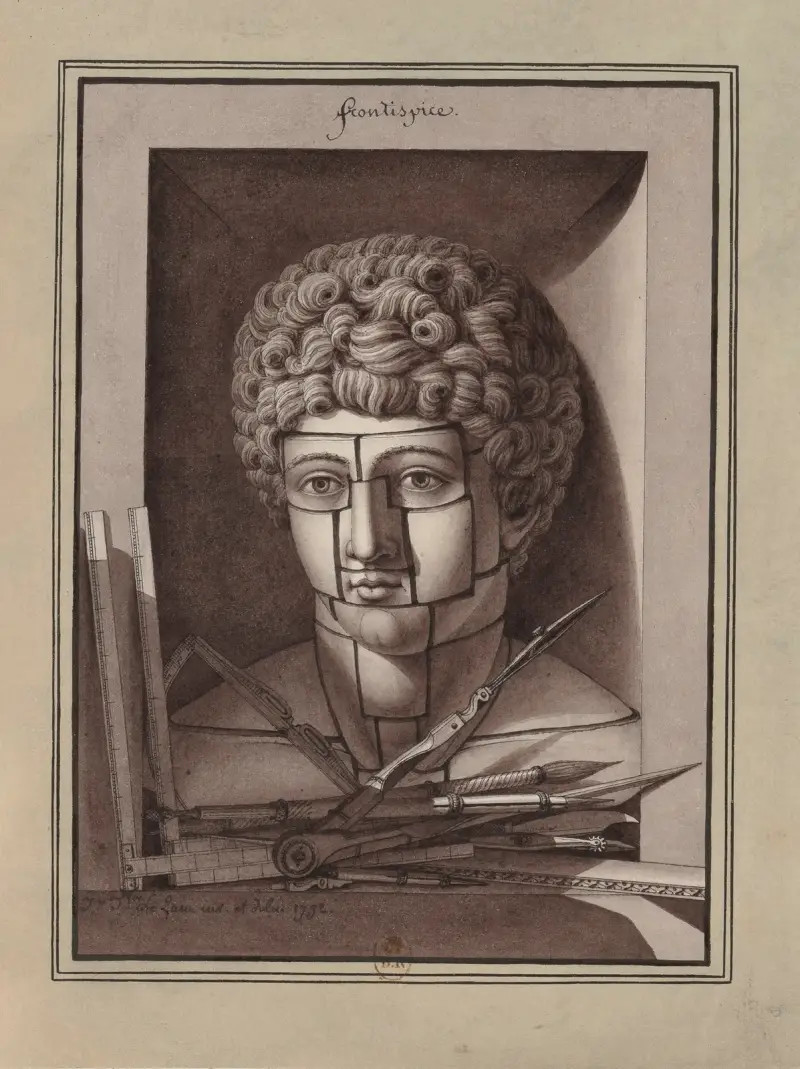 00 Nouvelle méthode appliquée aux principes élémentaires du dessin – Frontispiece av Jean Jacques Lequeu