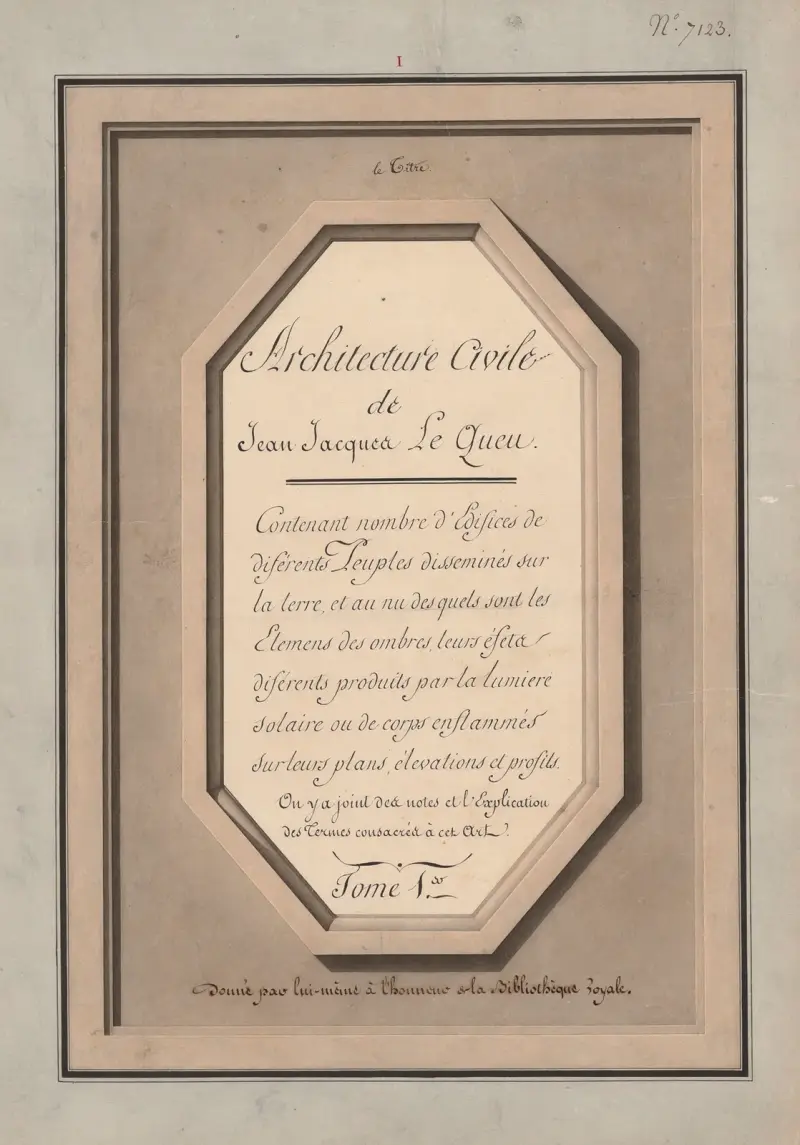 Architecture civile de Jean Jacques Le Queu – Le Titre av Jean Jacques Lequeu