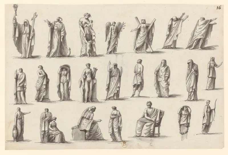 Etudes de figures von Jean Jacques Lequeu
