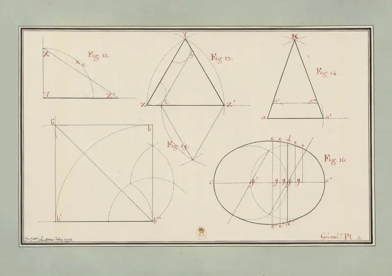 Geometriska figurer av Jean Jacques Lequeu