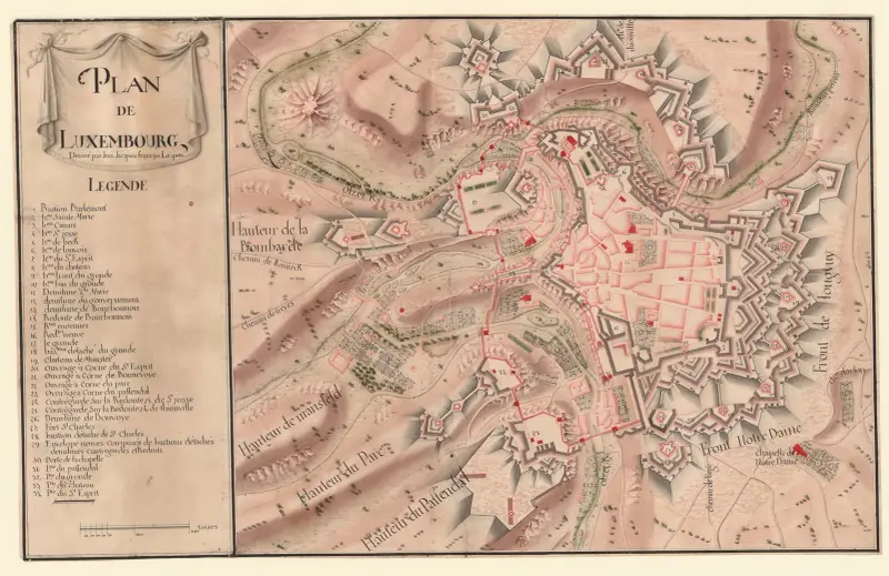 Plan de Luxembourg av Jean Jacques Lequeu