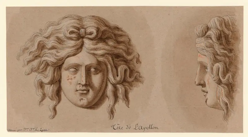 Apollons huvud av Jean Jacques Lequeu