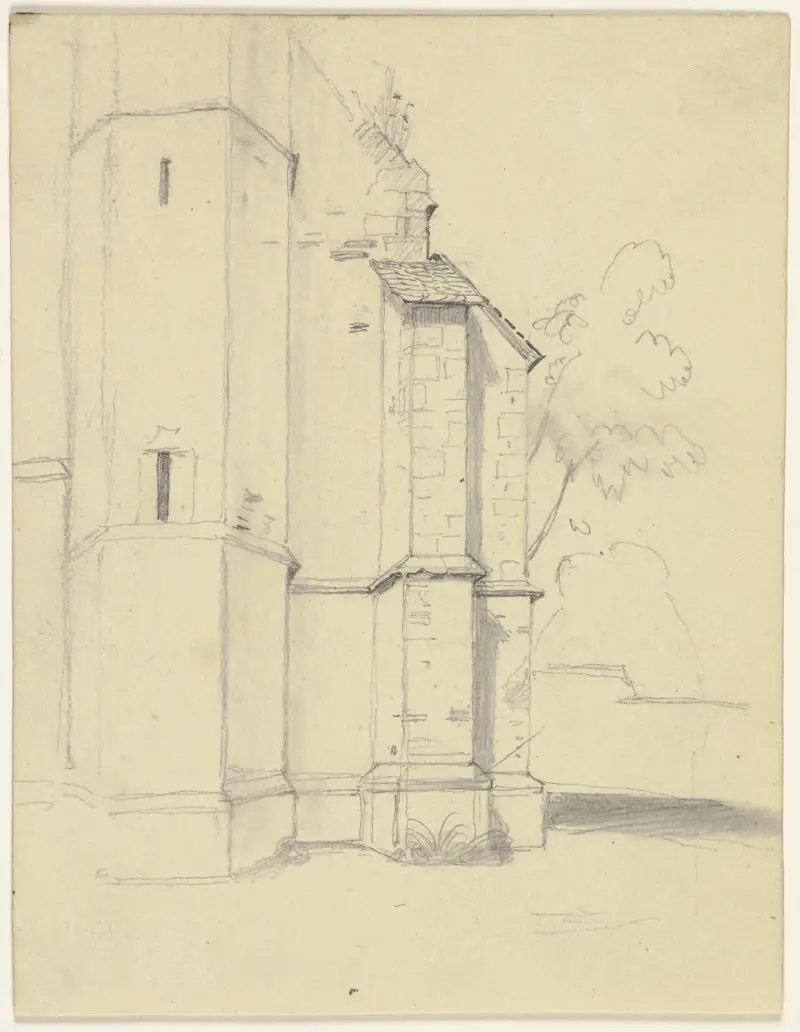 Korflankstorn i en gotisk kyrka av Jakob Becker