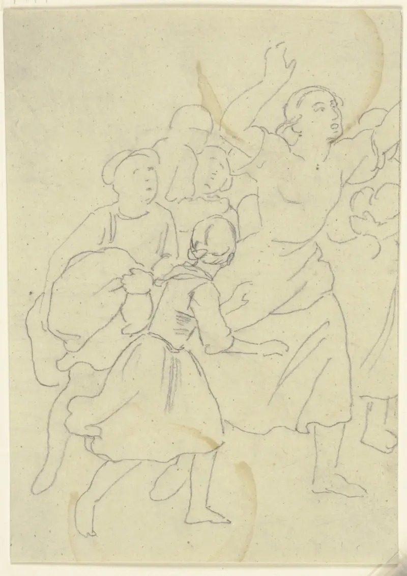 Uppskakad grupp (fragment) av Jakob Becker