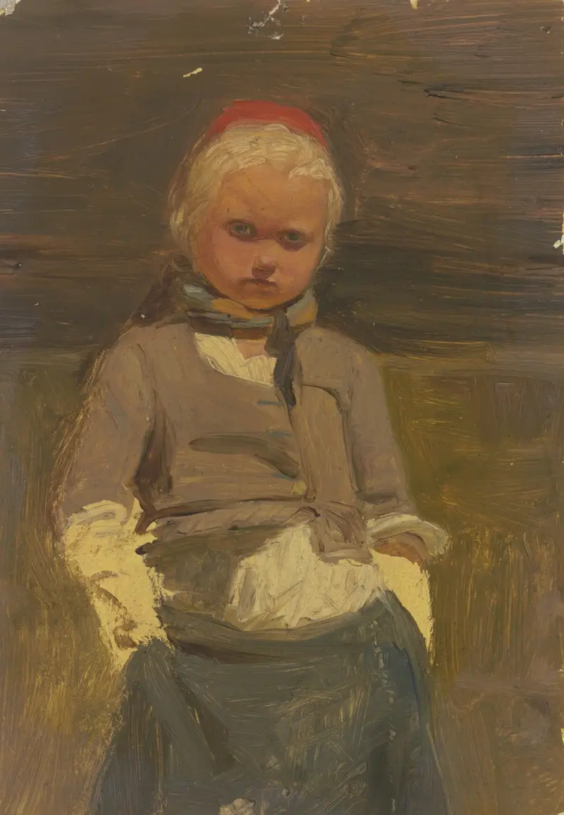Liten hessisk bondflicka av Jakob Becker