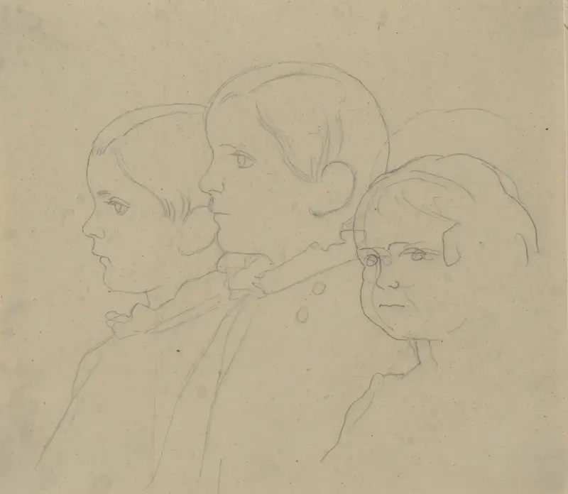 Studieblad; Tre gosskistor av Jakob Becker