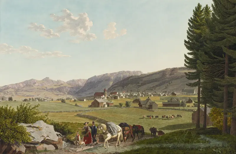 Appenzell, von Nordwesten av Johann Jakob Biedermann