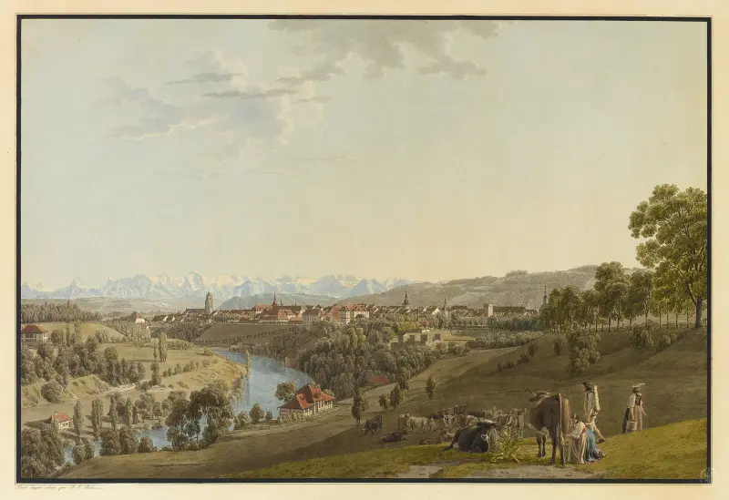 Bern, von Norden av Johann Jakob Biedermann