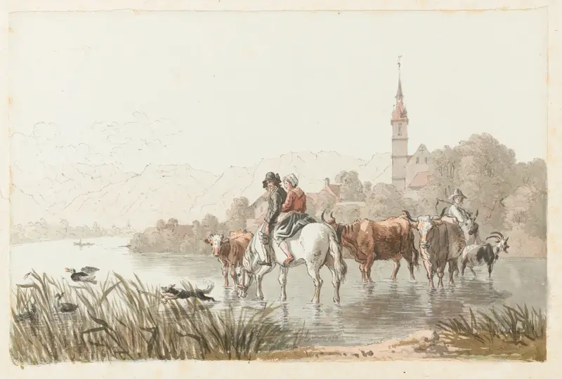 Kirchberg, från sydväst av Johann Jakob Biedermann