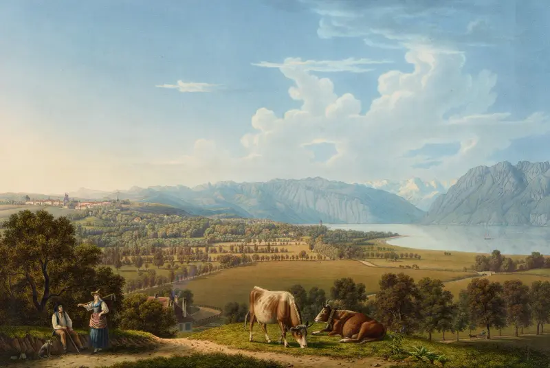 Lausanne, von Nordwesten – Nr. 2 von Johann Jakob Biedermann